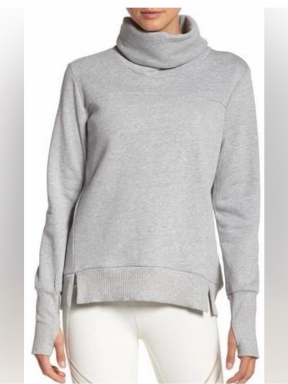 ALO Yoga Heather Gray Funnel neck Pullover sweatshirt size XS